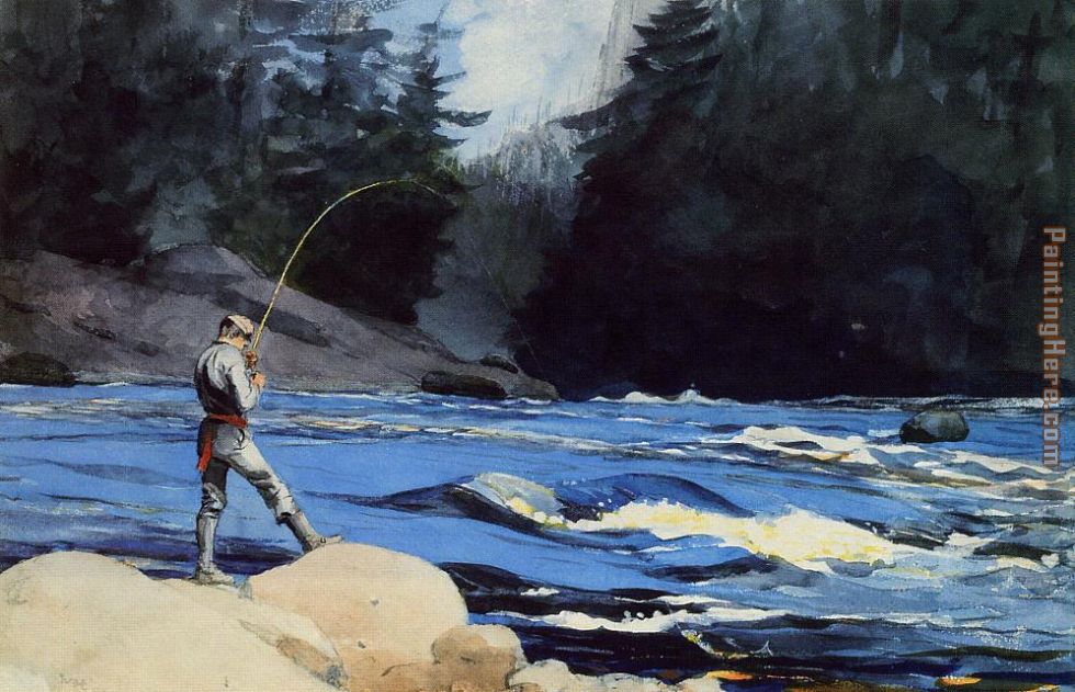 Quananiche Lake St. John painting - Winslow Homer Quananiche Lake St. John art painting